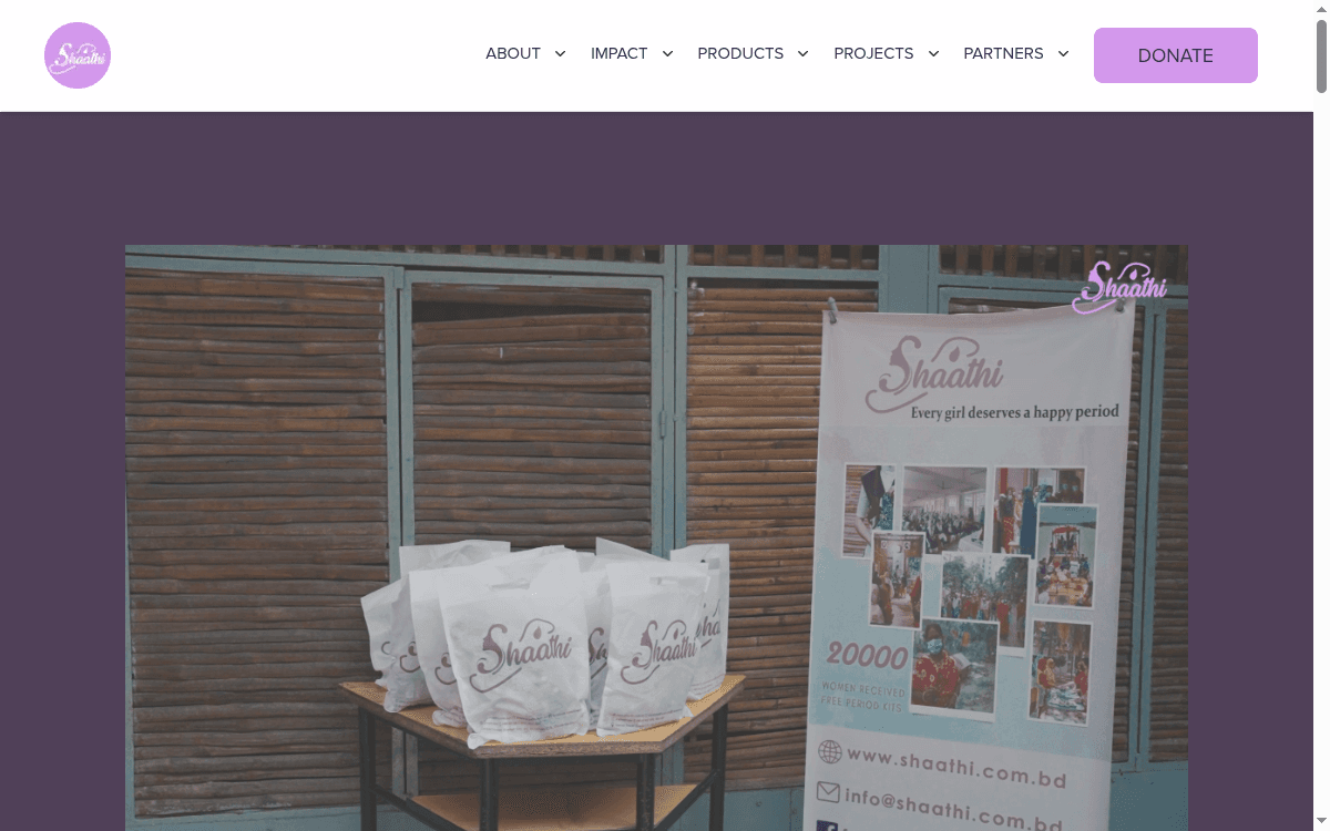 Screenshot of Shaathi — Next.js, TypeScript, Headless CMS project by Shafin Ahmed